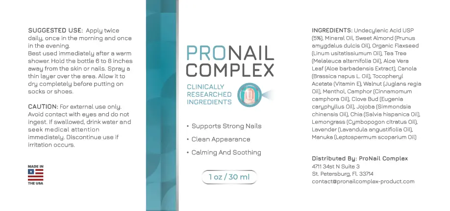 ProNail Complex Ingredient label